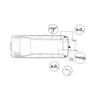 Электрика фаркопа Hak-System (13 pin) для Ford Galaxy 2000-2006 21500003 в 