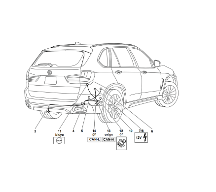 Электрика фаркопа Westfalia (13 pin) для BMW X5 2013-2018 303368300113 в 