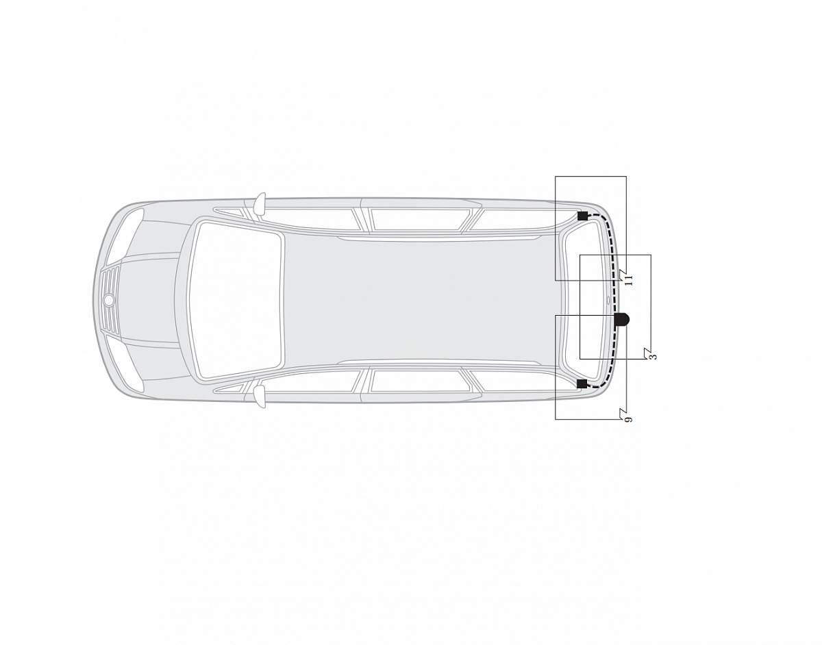 Электрика фаркопа Hak-System (7 pin) для Ford Galaxy 1997-2000 12500003 в 