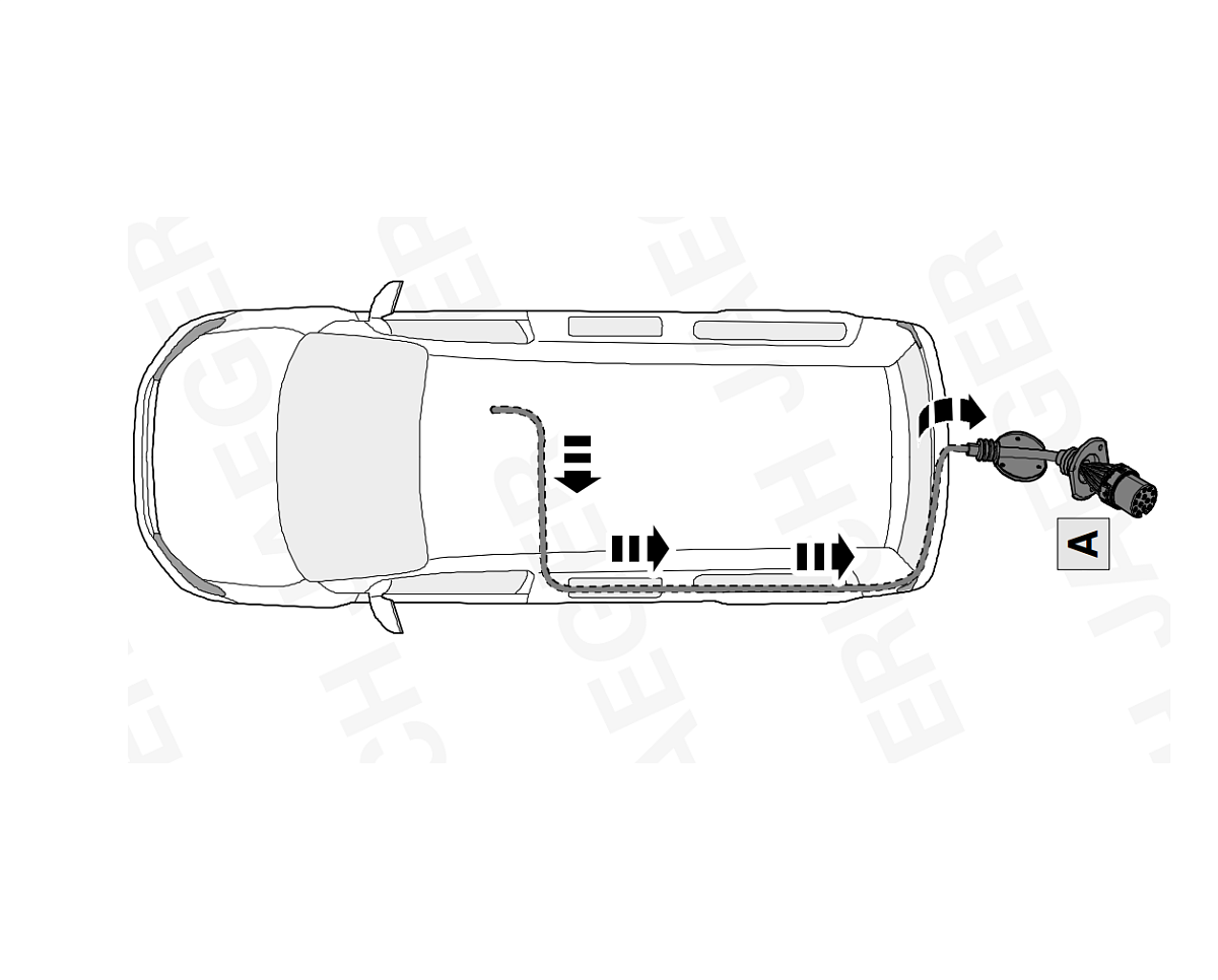 Электрика фаркопа Brink (13 pin) для Volkswagen Caravelle T6.1 2019- 747406 в 