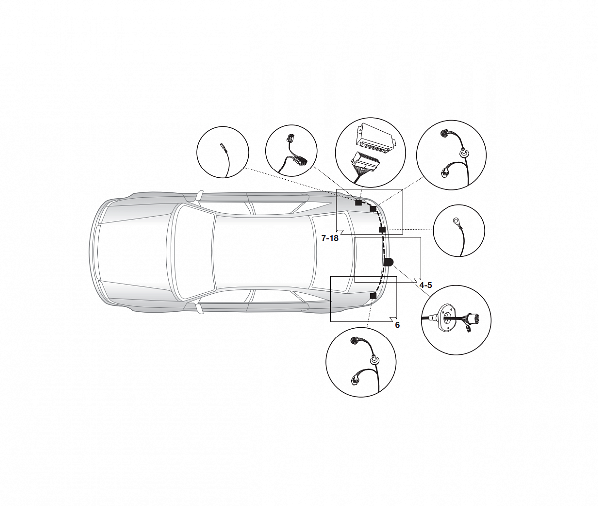 Электрика фаркопа Hak-System (13 pin) для Jaguar XF 2008-2011 21360502 в 