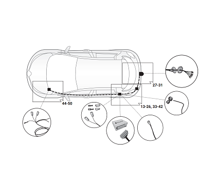 Электрика фаркопа Hak-System (7 pin) для Renault Arkana 2021- 12500673 в 