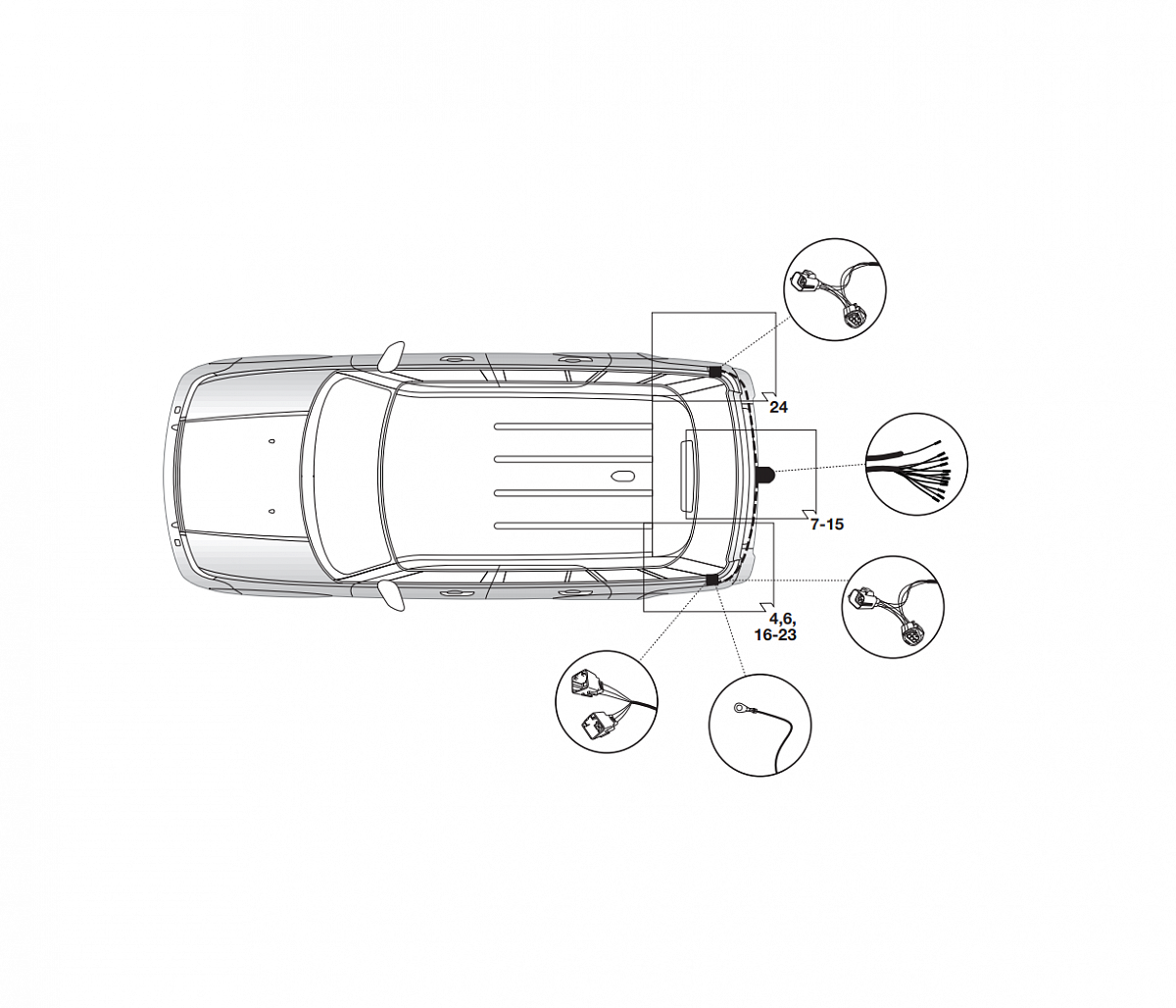 Электрика фаркопа Brink (13 pin) для Land Rover Range Rover 2009-2012 744214 в 