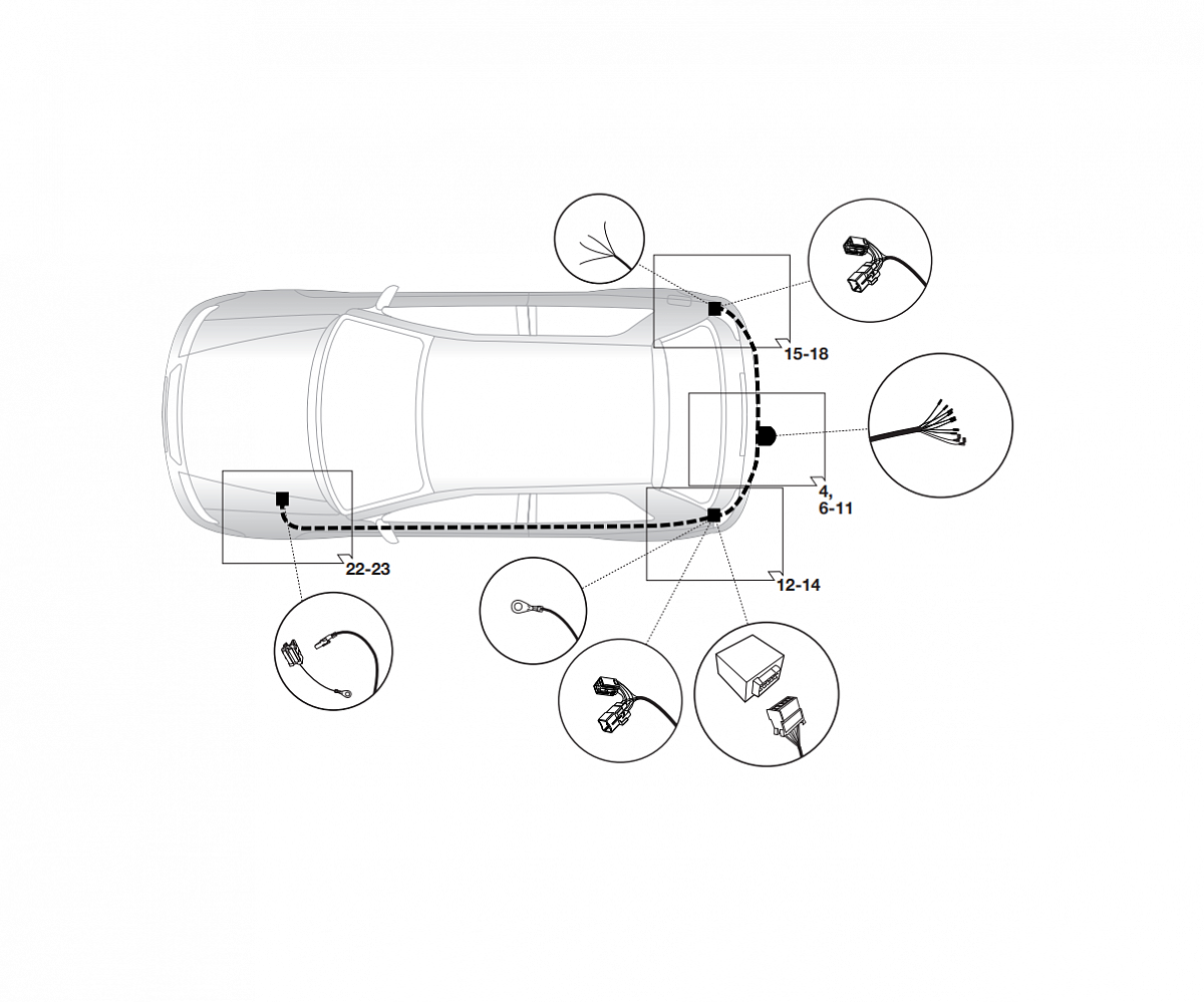 Электрика фаркопа Hak-System (7 pin) для Kia Cee'd 2007-2009 16100524 в 