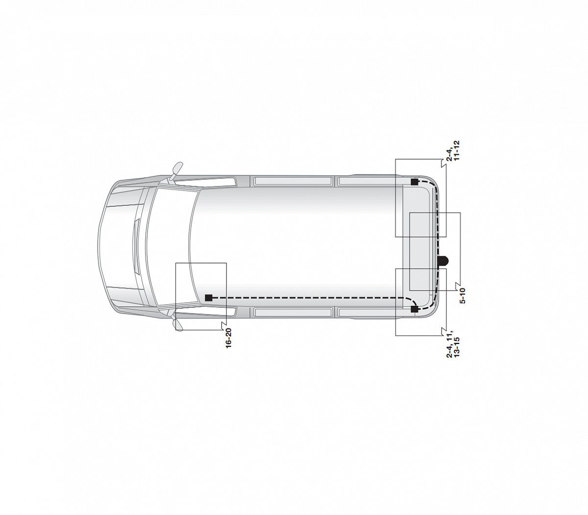 Электрика фаркопа Hak-System (13 pin) для Nissan Interstar 2003-2006 21500508 в 