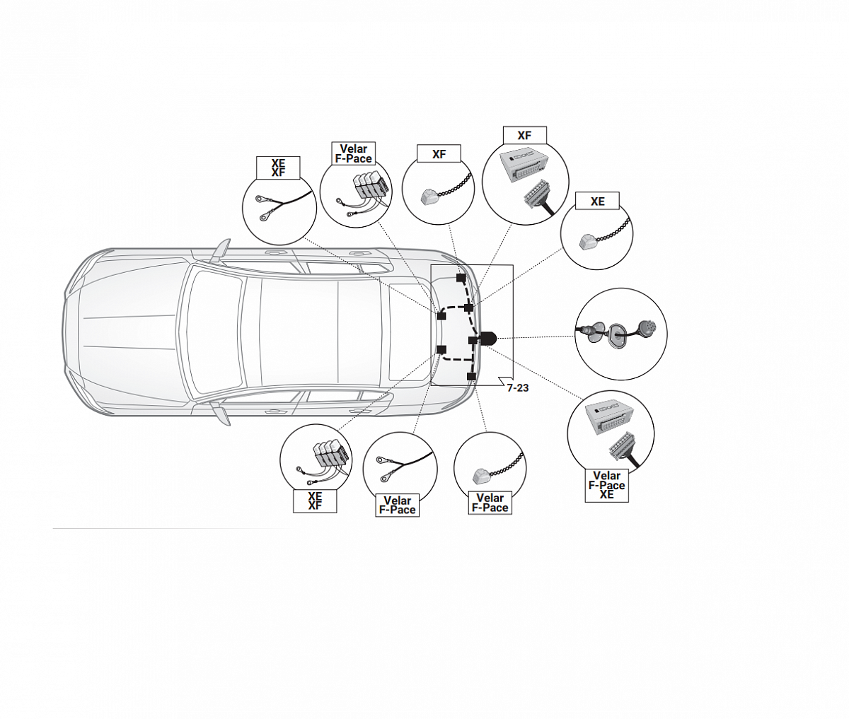 Электрика фаркопа Hak-System (13 pin) для Jaguar F-Pace 2021- 21500679 в 