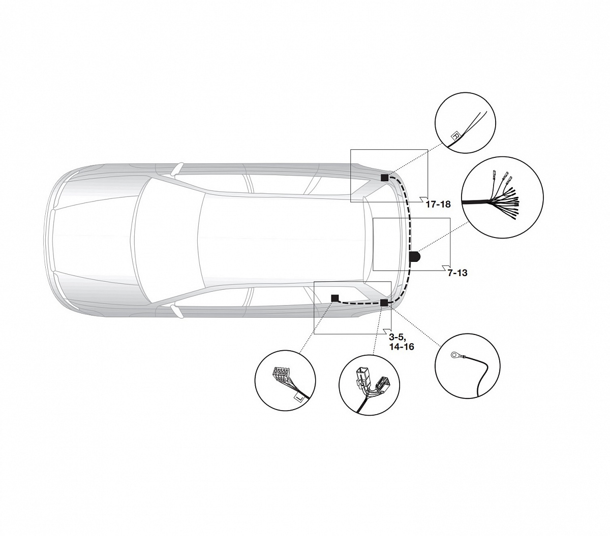 Электрика фаркопа Hak-System (13 pin) для Subaru Legacy 2009-2015 26230511 в 