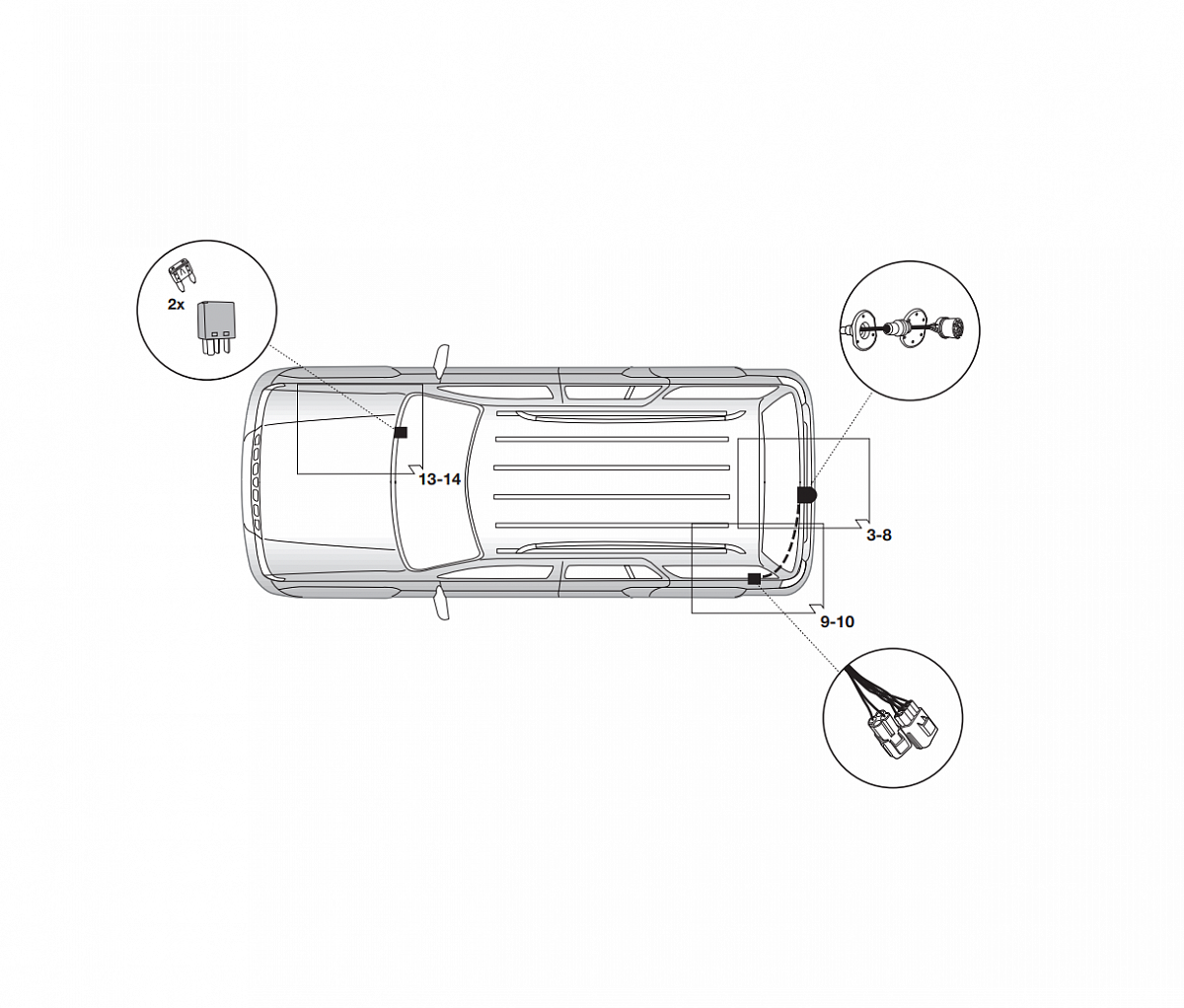 Электрика фаркопа Brink (13 pin) для Land Rover Evoque 2011-2018 744234 в 