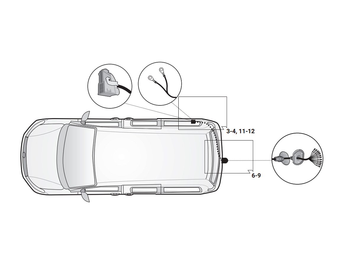 Электрика фаркопа Hak-System (13 pin) для Ford Tourneo Connect 2022- 21500641 в 