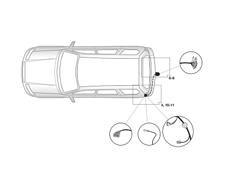 Электрика фаркопа Hak-System (13 pin) для Subaru Forester 2013-2018 26230522 в 