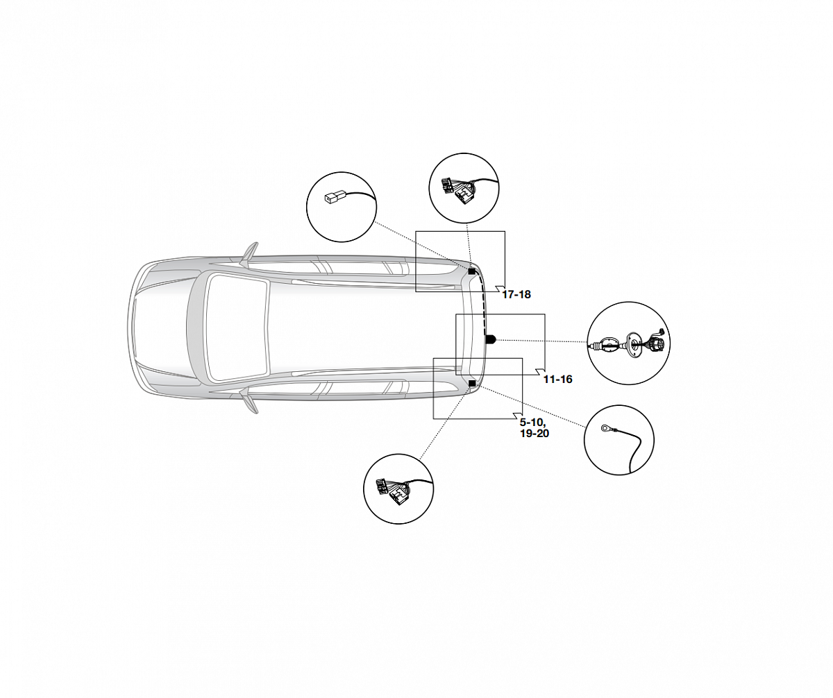 Электрика фаркопа Hak-System (7 pin) для Ford C-Max 2003-2008 16060513 в 