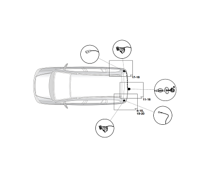 Электрика фаркопа Hak-System (7 pin) для Ford C-Max 2003-2008 16060513 в 