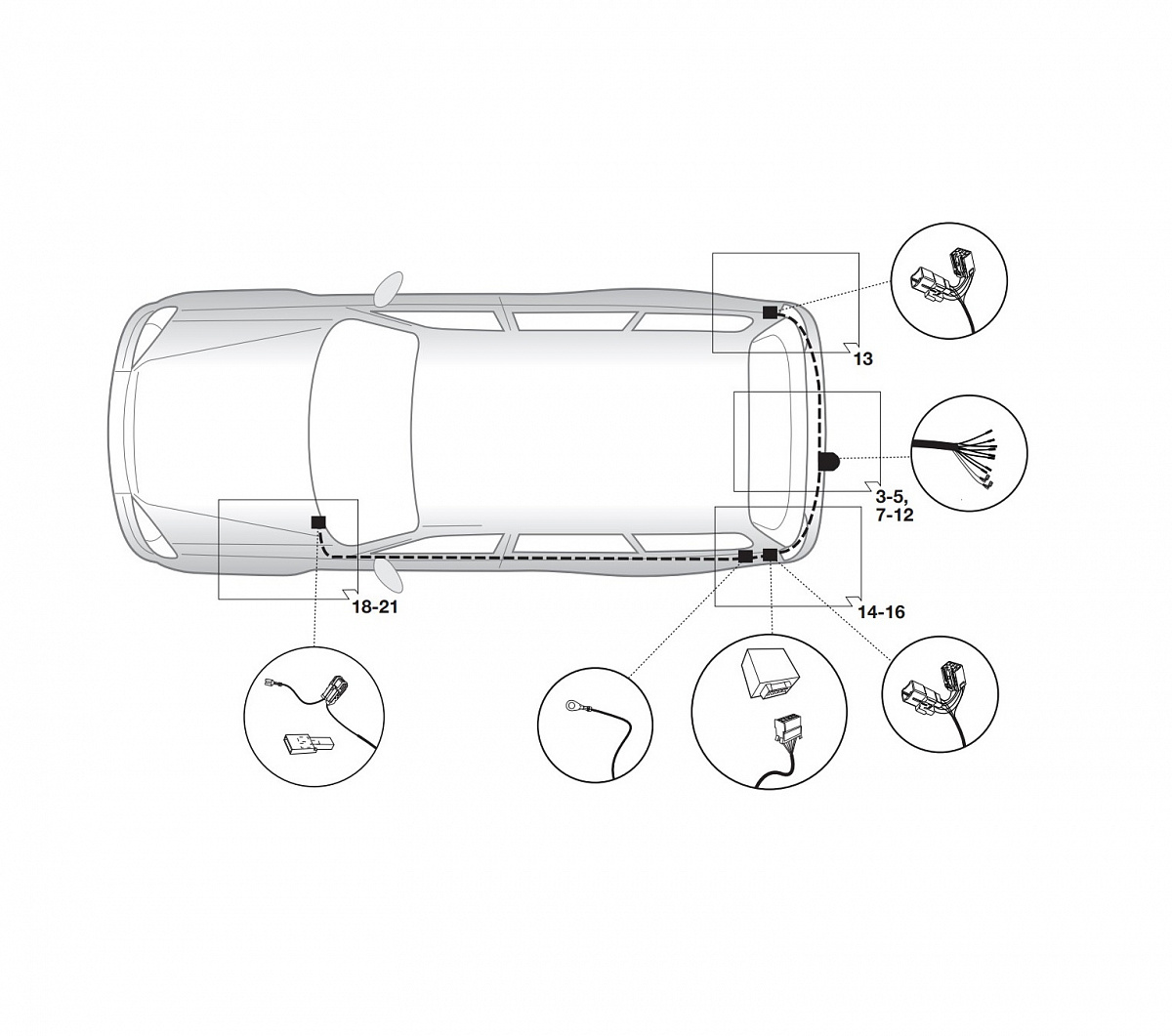 Электрика фаркопа Hak-System (7 pin) для Toyota Urban Cruiser 2009-2014 16250525 в 