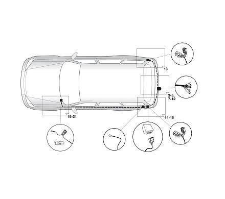 Электрика фаркопа Hak-System (7 pin) для Toyota Urban Cruiser 2009-2014 16250525 в 