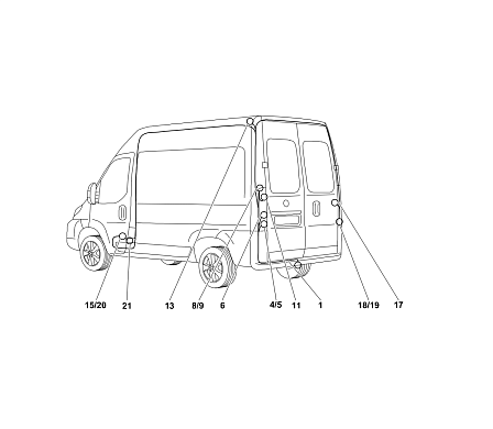 Электрика фаркопа Westfalia (7 pin) для Fiat Ducato 2006- 306271300107 в 