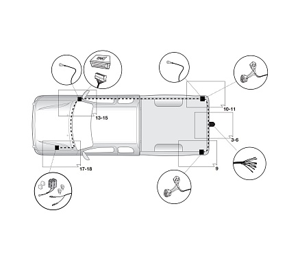 Электрика фаркопа Hak-System (7 pin) для Toyota Hilux 2016- 16250545 в 