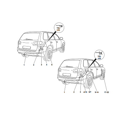 Электрика фаркопа Westfalia (13 pin) для Porsche Cayenne 2002-2010 321500300113 в 