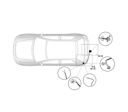 Электрика фаркопа Hak-System (7 pin) для Subaru Forester 2008-2013 16230510 в 