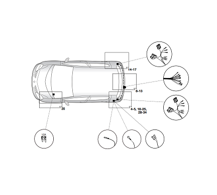 Электрика фаркопа Hak-System (7 pin) для Renault Grand Scenic 2009-2011 16180524 в 