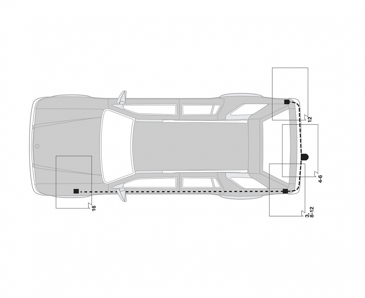 Электрика фаркопа Hak-System (13 pin) для Toyota Land Cruiser Prado J120 2003-2009 26250502 в 