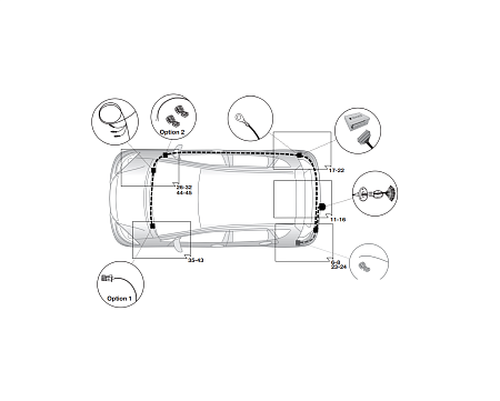 Электрика фаркопа Hak-System (13 pin) для Mercedes B-class 2011-2018 21040531 в 