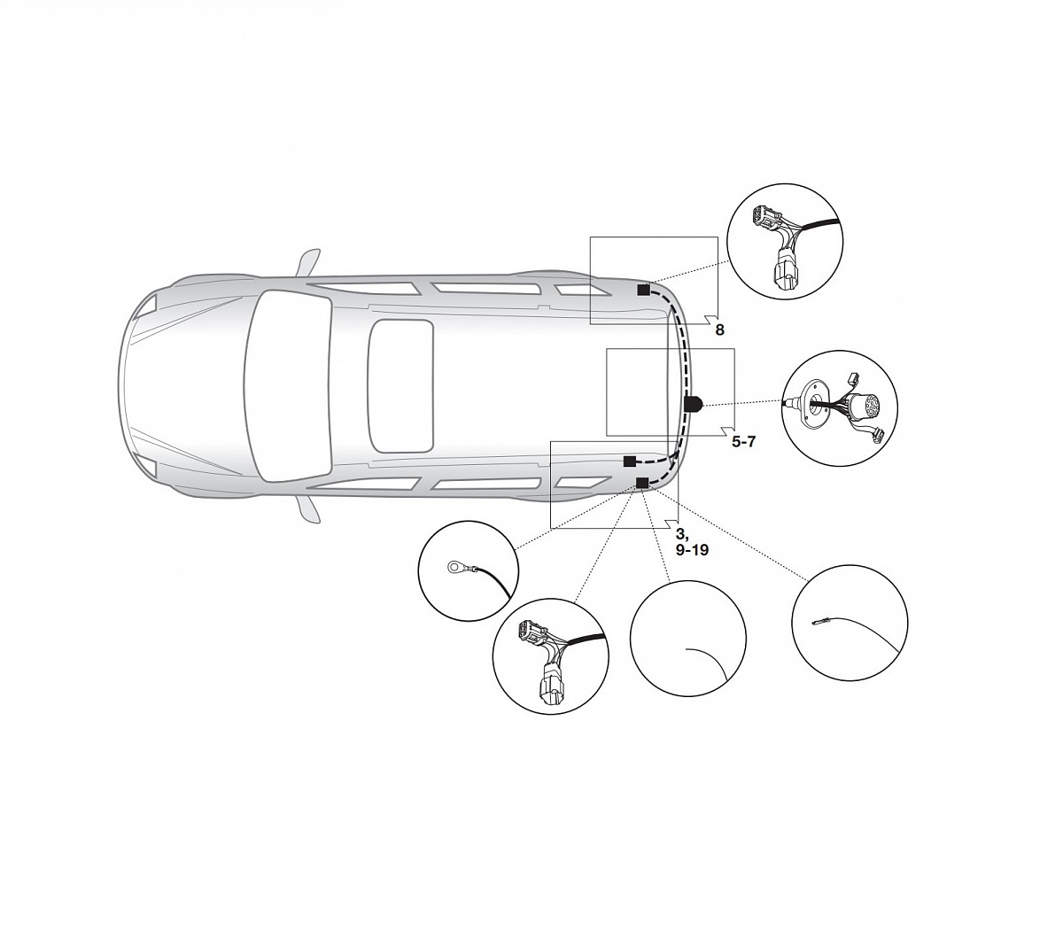 Электрика фаркопа Hak-System (13 pin) для Ssang Yong Rexton 2002-2006 26320500 в 