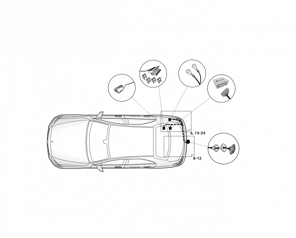 Электрика фаркопа Hak-System (13 pin) для Mercedes C-class 2018- 21040543 в 