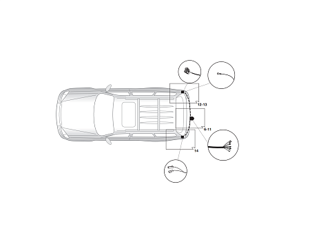 Электрика фаркопа Hak-System (7 pin) для Peugeot 4007 2007-2012 16500524 в 