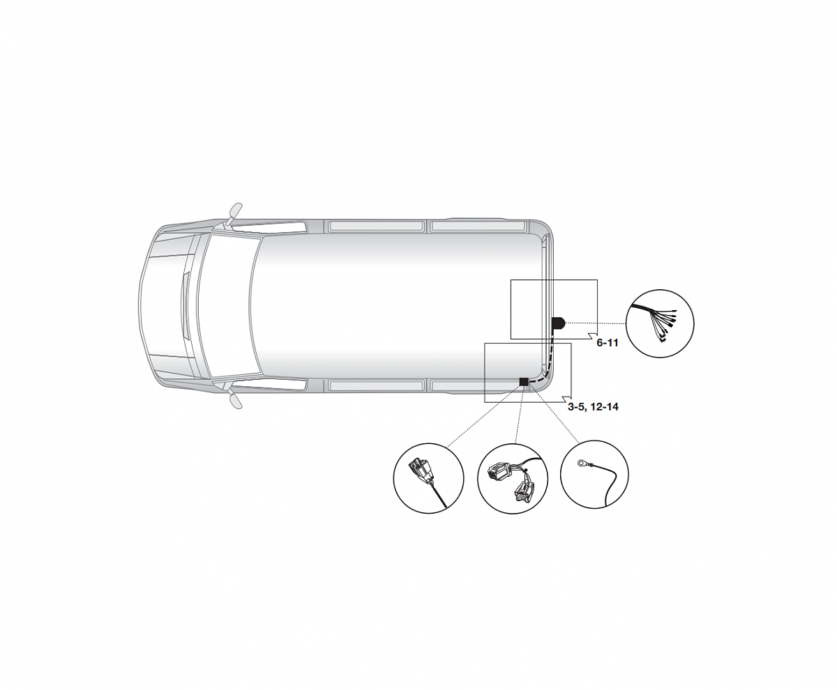 Электрика фаркопа Hak-System (7 pin) для Nissan NV200 2009- 12140515 в 