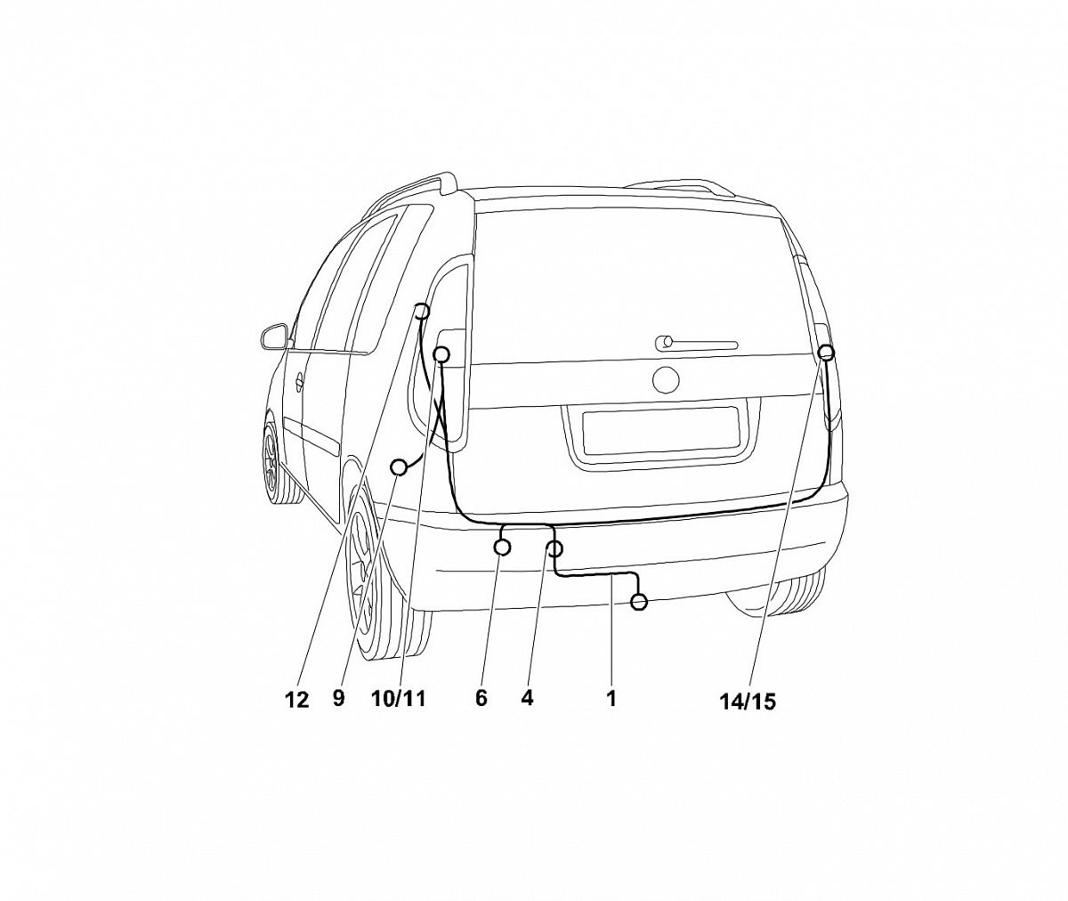 Электрика фаркопа Westfalia (7 pin) для Skoda Roomster 2006-2015 317400300107 в 