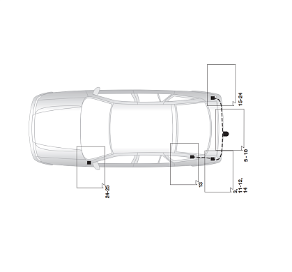 Электрика фаркопа Hak-System (7 pin) для Renault Laguna K74 2001-2007 16180513 в 