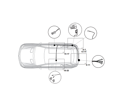 Электрика фаркопа Brink (7 pin) для Mercedes GLS-class 2015-2019 727603 в 