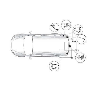 Электрика фаркопа Hak-System (7 pin) для Ssang Yong Actyon 2006-2010 16320504 в 