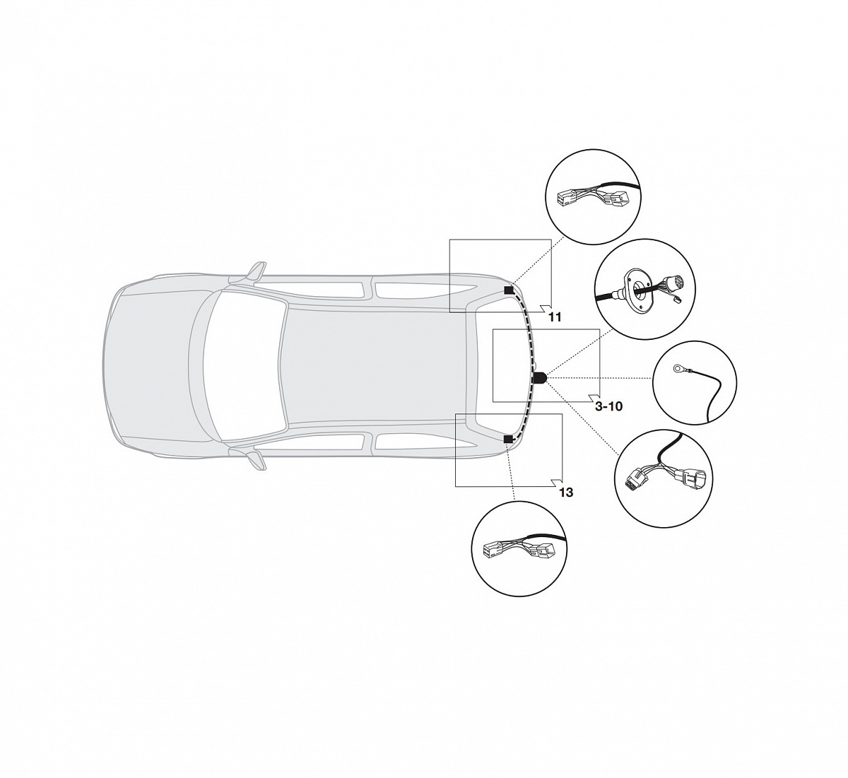 Электрика фаркопа Hak-System (13 pin) для Suzuki Ignis 2003-2006 26500510 в 