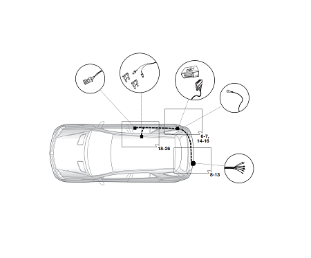 Электрика фаркопа Hak-System (7 pin) для Mercedes M-class 2011-2015 12040525 в 
