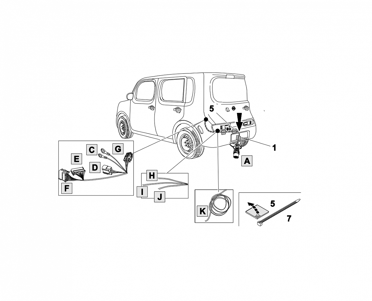 Электрика фаркопа Brink (7 pin) для Nissan Cube 2010- 732653 в 