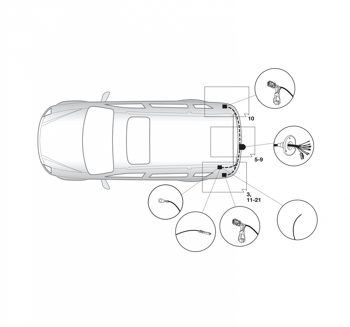 Электрика фаркопа Hak-System (7 pin) для Ssang Yong Rexton 2012-2016 16320500 в 