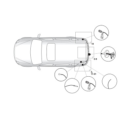 Электрика фаркопа Hak-System (7 pin) для Ssang Yong Rexton 2012-2016 16320500 в 