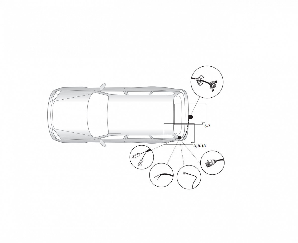 Электрика фаркопа Hak-System (7 pin) для Nissan Qashqai 2007-2014 12140510 в 