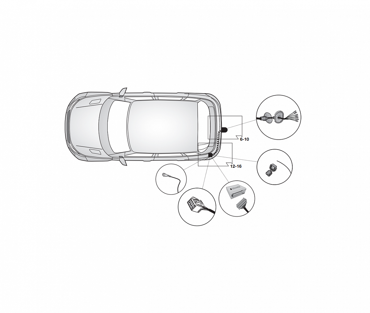 Электрика фаркопа Hak-System (7 pin) для Land Rover Range Rover Evoque 2019- 12190520 в 