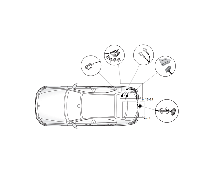 Электрика фаркопа Hak-System (13 pin) для Mercedes GLC Coupe 2019- 21040543 в 