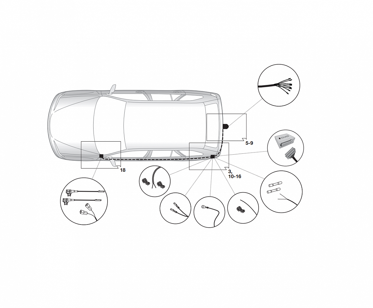 Электрика фаркопа Hak-System (7 pin) для Mazda 6 2018- 12120525 в 