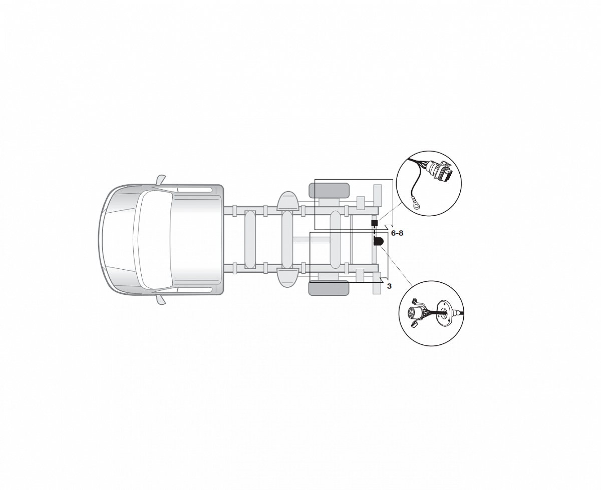 Электрика фаркопа Hak-System (13 pin) для Nissan Interstar 2003-2010 21500518 в 