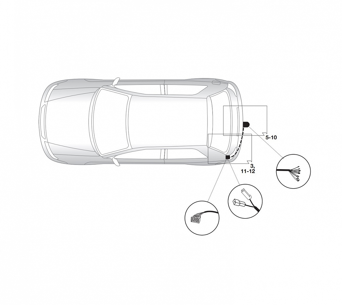 Электрика фаркопа Hak-System (7 pin) для Subaru Tribeca 2006-2014 16230508 в 