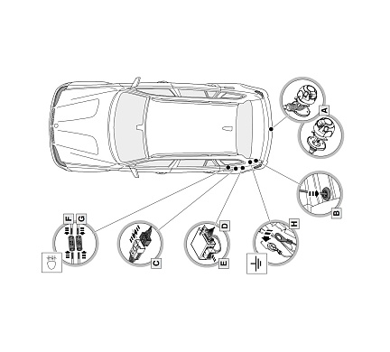 Электрика фаркопа Brink (7 pin) для Toyota RAV4 2019- 754203 в 