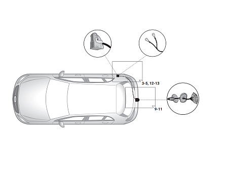 Электрика фаркопа Hak-System (13 pin) для Infiniti Q30 2016- 21500641 в 