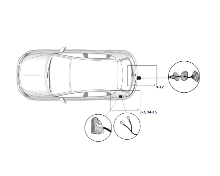 Электрика фаркопа Hak-System (13 pin) для Seat Arona 2017- 21500641 в 