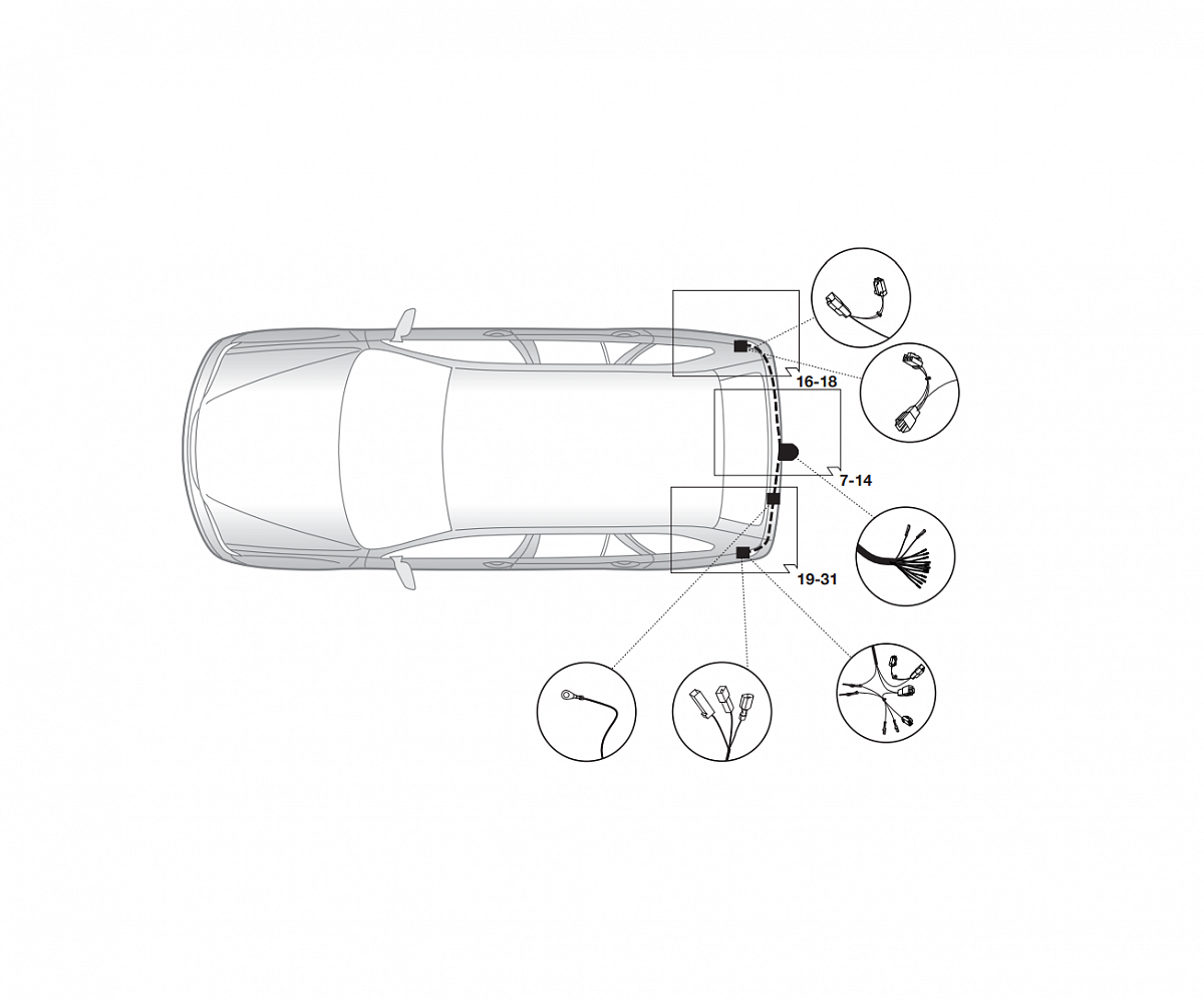 Электрика фаркопа Hak-System (13 pin) для Mazda 6 2008-2013 26120505 в 