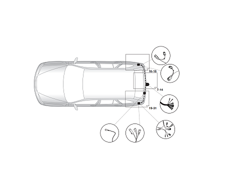 Электрика фаркопа Hak-System (13 pin) для Mazda 6 2008-2013 26120505 в 