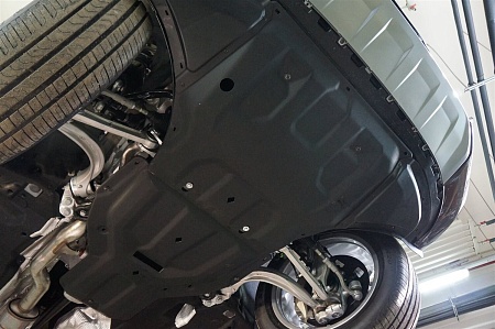 Защита картера двигателя и кпп для Audi Q7 2015-2020,V-все, кроме 4.1D; 5.9D ,из 2х частей  02.09k в 